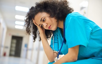 Nurse suffering from burnout