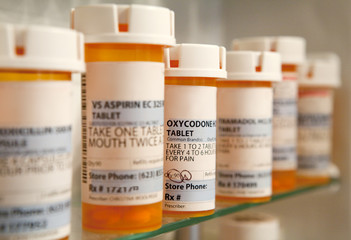 prescription bottles lined up