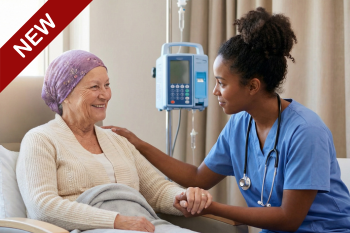 Nurse caring for oncology patient