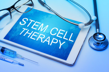computer screen that reads 'stem cell therapy" 