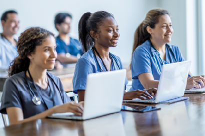 Nurses smiling.