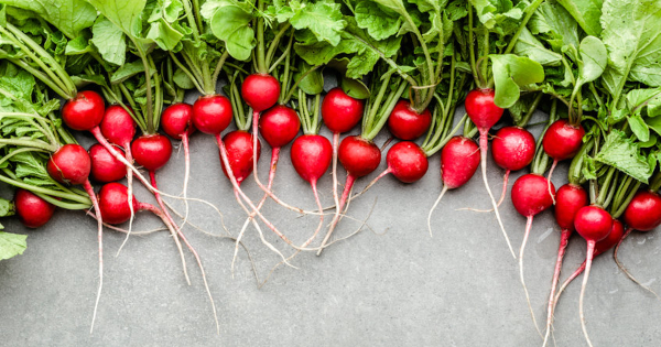 radishes on a plate