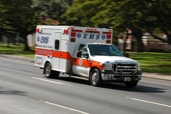 ambulance on the road