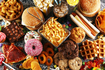 plate of highly processed foods