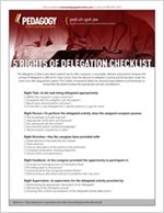 5 Rights of Delegation Checklist