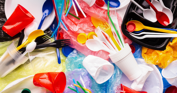 Pile of plastic trash