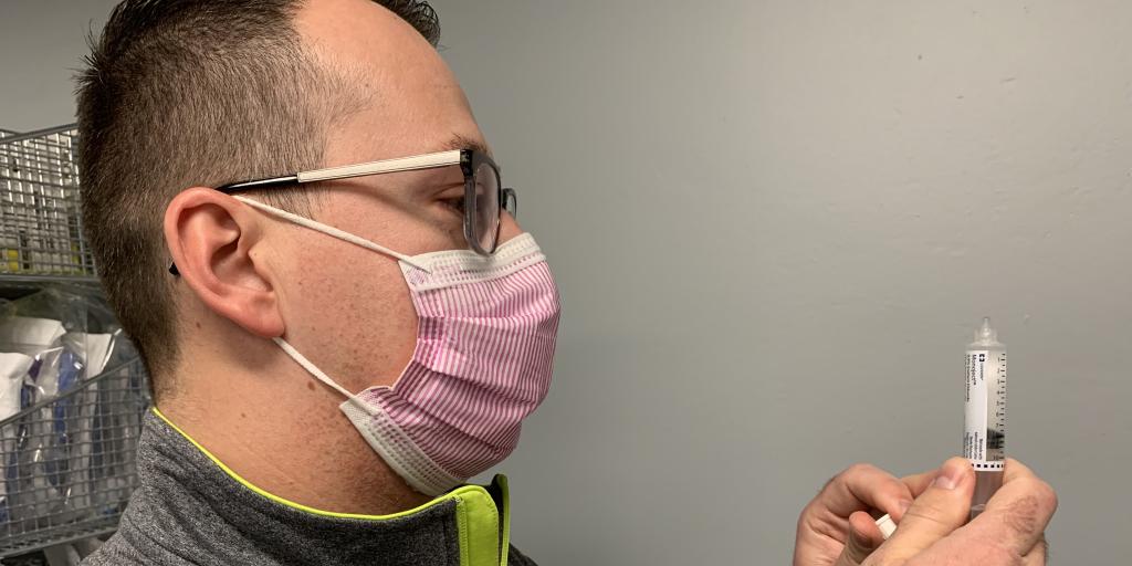 nurse wearing a mask