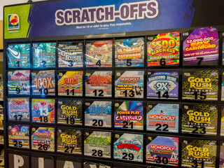 scratch off lottery game cards