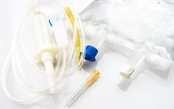 IV bag and tubing